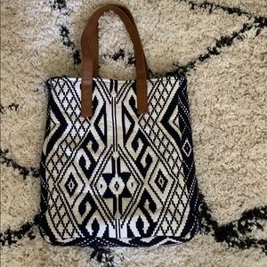 Love stitch tote shoulder bag
